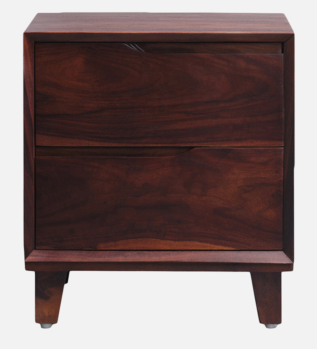 Buy Mate Sheesham Wood Bedside Table in Honey Brown Finish with Drawers by Sleepyhead Online