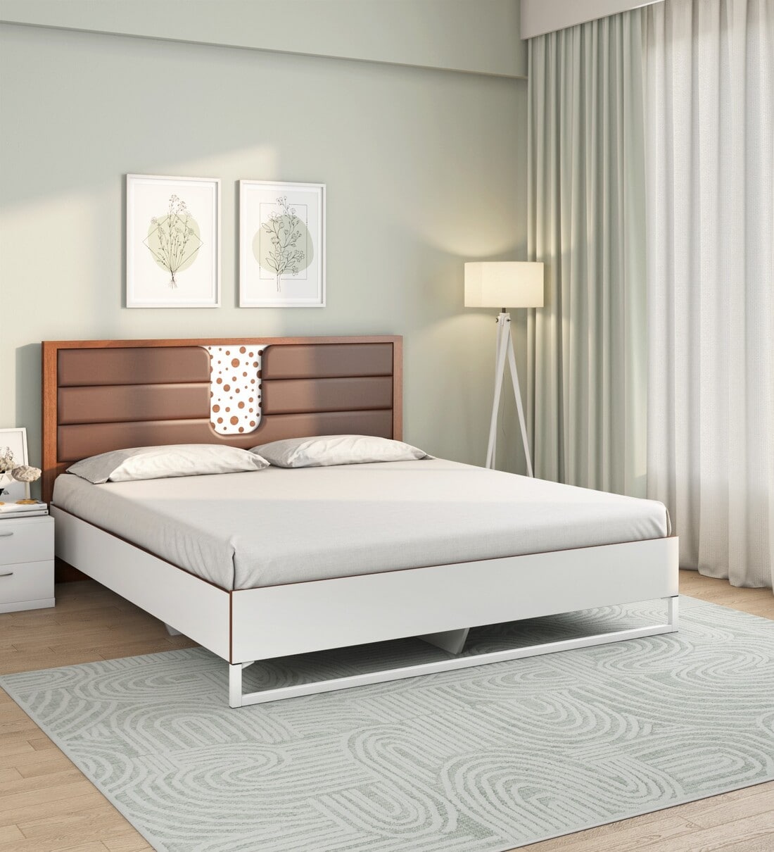 Buy Noir Meta King Size Bed in White Finish at 58% OFF by Nilkamal ...