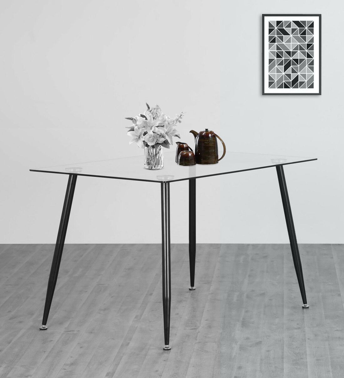 Buy Nora 4 Seater Dining Table In Black Finish By Home Centre Buy Nora 4 Seater Dining Table In Black Finish By Home Centre