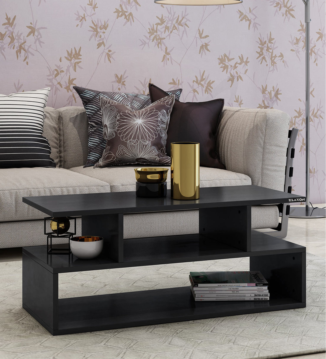 Buy Nord Coffee Table in Black Colour By Klaxon Online Modern