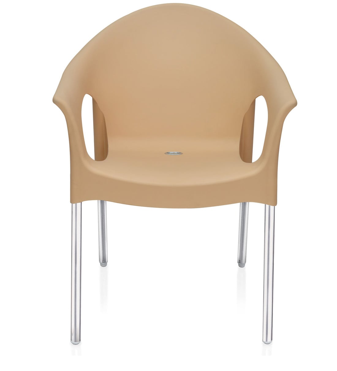 Buy Novella Plastic Chair (Set of 2) in Biscuit Colour By Nilkamal