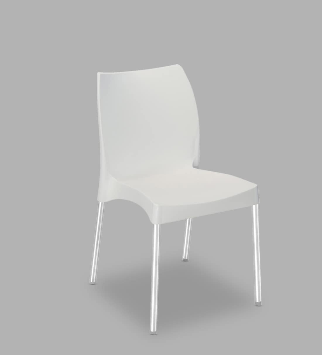 Buy Novella NS07SS Plastic Chair in Milky White Finish at 10 OFF