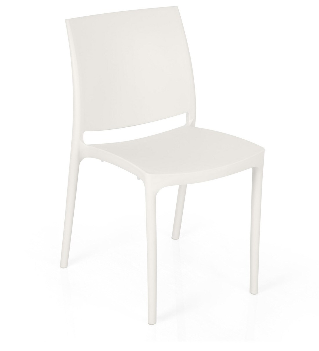 Buy Novella NS08 Stripped Plastic Chair with Arms in Milky White