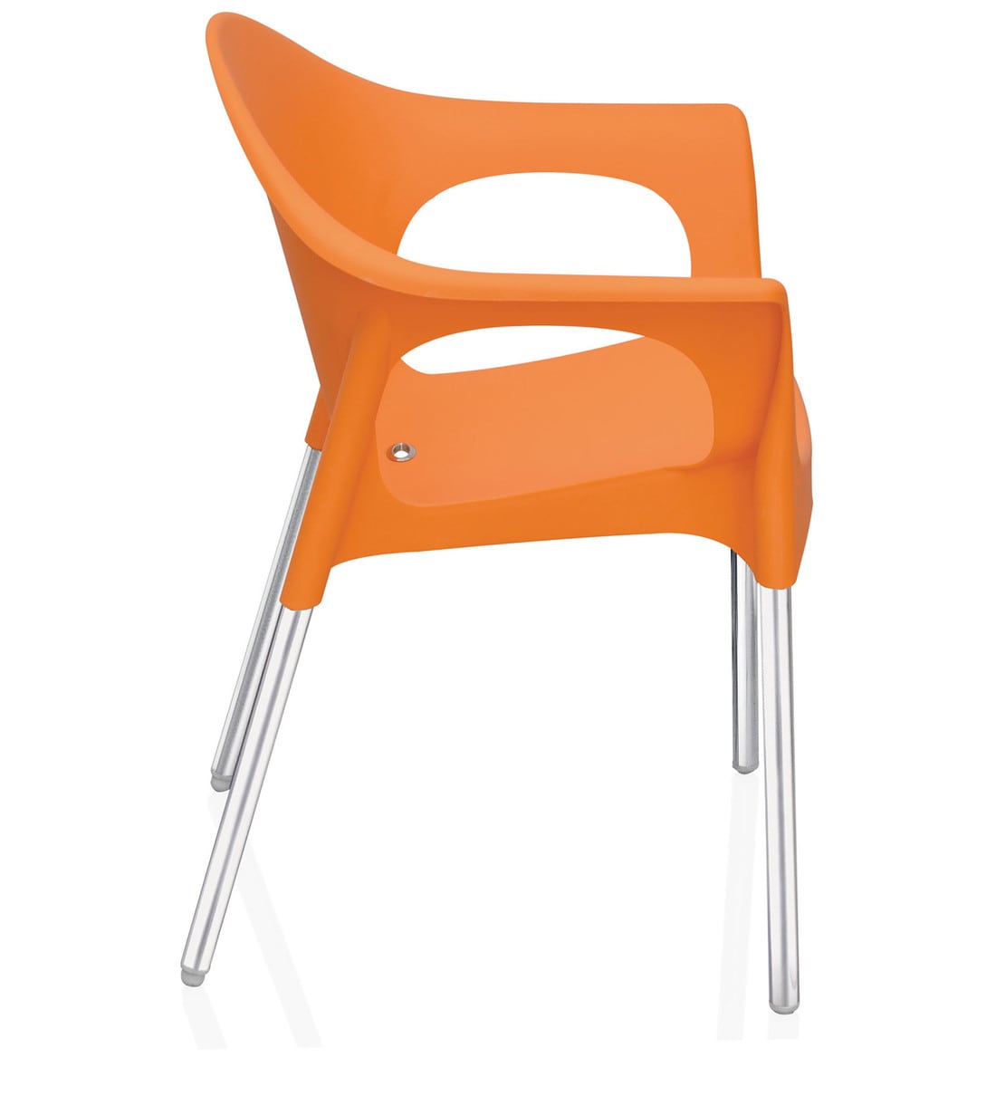 Buy Novella Plastic Chair in Orange Colour By Nilkamal Online Armed Plastic Chairs Plastic