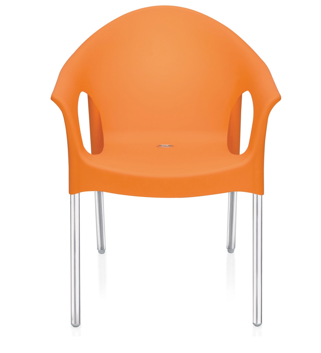 Buy Novella Plastic Chair in Orange Colour By Nilkamal Online Armed