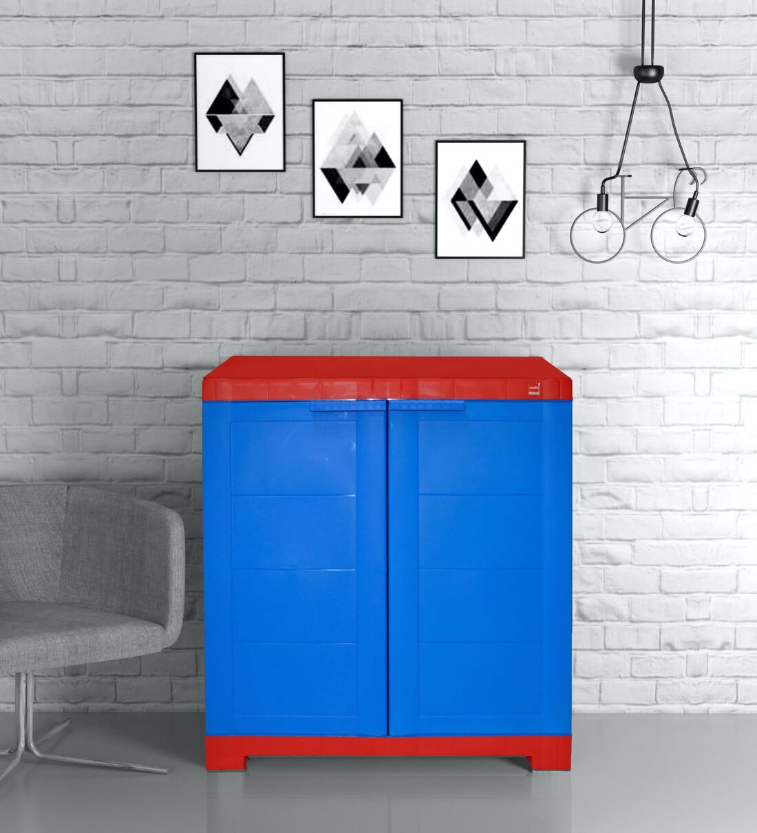 Buy Novelty Compact Storage Cabinet In Red Blue Colour By Cello Online Plastic Cabinets Cabinetry Furniture Pepperfry Product