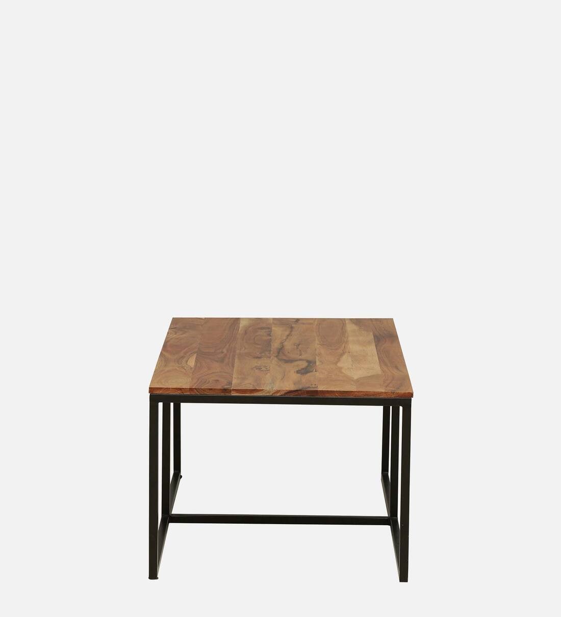 Buy Walond Solid Wood Nesting Coffee Table Set in Natural Finish With