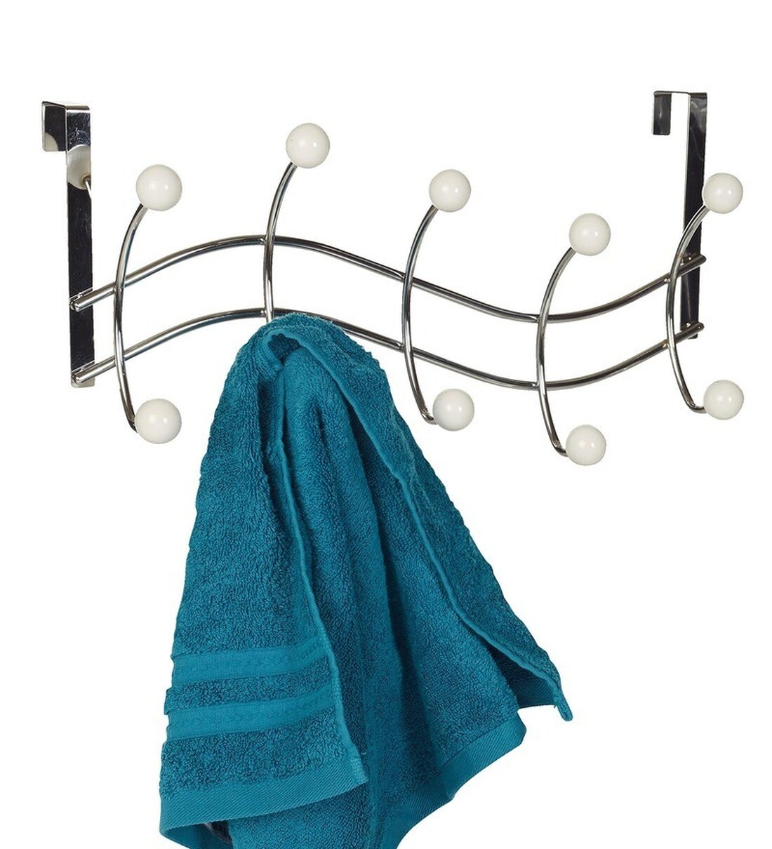 Buy Now & Zen Chrome Wave Hanger with 10 Knob Hanger Online Hangers