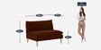 Noill Velvet 2 Seater Sofa in Rust Colour