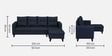 Norris Fabric LHS 6 Seater Sectional Sofa In Cool Cobalt Colour Norris Fabric LHS 6 Seater Sectional Sofa In Cool Cobalt Colour