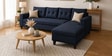 Norris Fabric LHS 6 Seater Sectional Sofa In Cool Cobalt Colour Norris Fabric LHS 6 Seater Sectional Sofa In Cool Cobalt Colour
