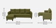 Norris Fabric LHS 6 Seater Sectional Sofa In Moss Green Colour Norris Fabric LHS 6 Seater Sectional Sofa In Moss Green Colour