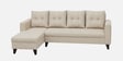 Norris Fabric LHS 6 Seater Sectional Sofa In Silk Cream Colour