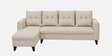 Norris Fabric LHS 6 Seater Sectional Sofa In Silk Cream Colour
