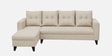 Norris Fabric LHS 6 Seater Sectional Sofa In Silk Cream Colour Norris Fabric LHS 6 Seater Sectional Sofa In Silk Cream Colour