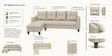 Norris Fabric LHS 6 Seater Sectional Sofa In Silk Cream Colour Norris Fabric LHS 6 Seater Sectional Sofa In Silk Cream Colour