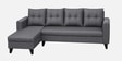 Norris Fabric LHS 6 Seater Sectional Sofa In Steel Grey Colour Norris Fabric LHS 6 Seater Sectional Sofa In Steel Grey Colour
