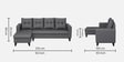 Norris Fabric LHS 6 Seater Sectional Sofa In Steel Grey Colour Norris Fabric LHS 6 Seater Sectional Sofa In Steel Grey Colour