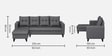 Norris Fabric LHS 6 Seater Sectional Sofa In Steel Grey Colour
