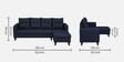 Norris Fabric RHS 6 Seater Sectional Sofa In Cool Cobalt Colour