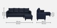 Norris Fabric RHS 6 Seater Sectional Sofa In Cool Cobalt Colour Norris Fabric RHS 6 Seater Sectional Sofa In Cool Cobalt Colour