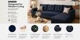 Norris Fabric RHS 6 Seater Sectional Sofa In Cool Cobalt Colour