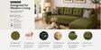 Norris Fabric RHS 6 Seater Sectional Sofa In Moss Green Colour