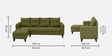 Norris Fabric RHS 6 Seater Sectional Sofa In Moss Green Colour