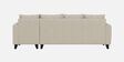 Norris Fabric RHS 6 Seater Sectional Sofa In Silk Cream Colour