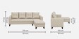 Norris Fabric RHS 6 Seater Sectional Sofa In Silk Cream Colour