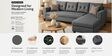Norris Fabric RHS 6 Seater Sectional Sofa In Steel Grey Colour