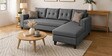 Norris Fabric RHS 6 Seater Sectional Sofa In Steel Grey Colour