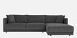 Northern Fabric LHS Sectional Sofa in Charcoal Grey Colour