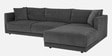Northern Fabric LHS Sectional Sofa in Charcoal Grey Colour
