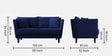 Norway Velvet 2 Seater Sofa in Indigo Blue Colour