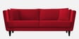 Norway Velvet 3 Seater Sofa in Cherry Red Colour
