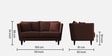 Norway Velvet 2 Seater Sofa in Chocolate Brown Colour