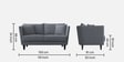 Norway Velvet 2 Seater Sofa in Pubble Grey Colour