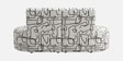 Nova Abstract Linear 3 Seater Polyester Fabric Armless Sofa In White And Black Colour Nova Abstract Linear 3 Seater Polyester Fabric Armless Sofa In White And Black Colour