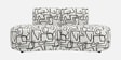 Nova Abstract Linear 3 Seater Polyester Fabric Armless Sofa In White And Black Colour Nova Abstract Linear 3 Seater Polyester Fabric Armless Sofa In White And Black Colour