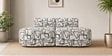 Nova Abstract Linear 3 Seater Polyester Fabric Armless Sofa In White And Black Colour Nova Abstract Linear 3 Seater Polyester Fabric Armless Sofa In White And Black Colour