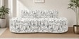 Nova Modern Muse 3 Seater  Armless Sofa In White And Black Colour