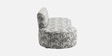 Nova Safari Sketch 3 Seater  Polyester Fabric Armless Sofa In White And Black Colour