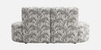Nova Safari Sketch 3 Seater  Polyester Fabric Armless Sofa In White And Black Colour