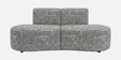 Nova Urban Maze 3 Seater  Polyester Fabric Armless Sofa In White And Black Colour