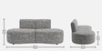 Nova Urban Maze 3 Seater  Polyester Fabric Armless Sofa In White And Black Colour