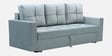 Novelli Velvet Fabric Sofa Cum Bed in Mint Green Colour With Storage