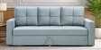 Novelli Velvet Fabric Sofa Cum Bed in Mint Green Colour With Storage