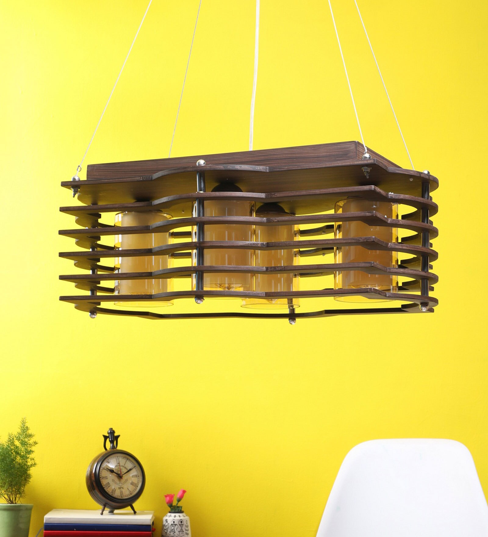 Avigail Wooden Wood Chandelier