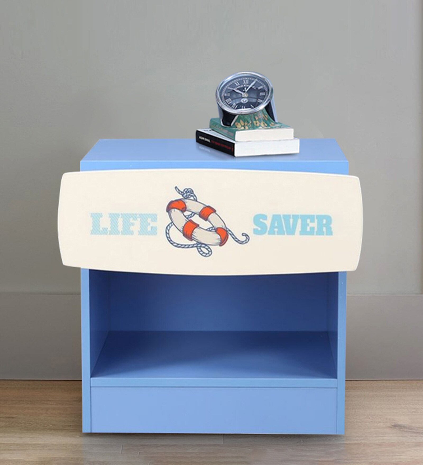 Noah Kids Bedside Table in Blue Colour